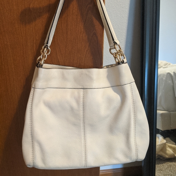 Coach purse, ivory - Picture 2 of 4